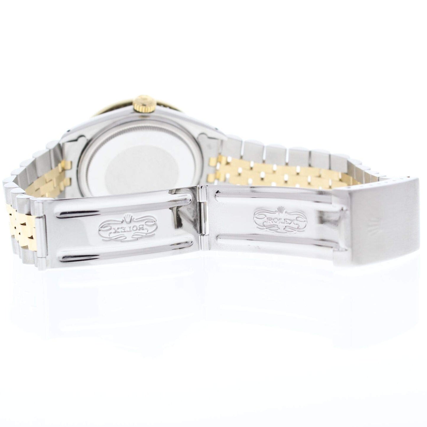 Rolex 16013 Datejust Steel & Gold Jubilee Band White Roman Dial