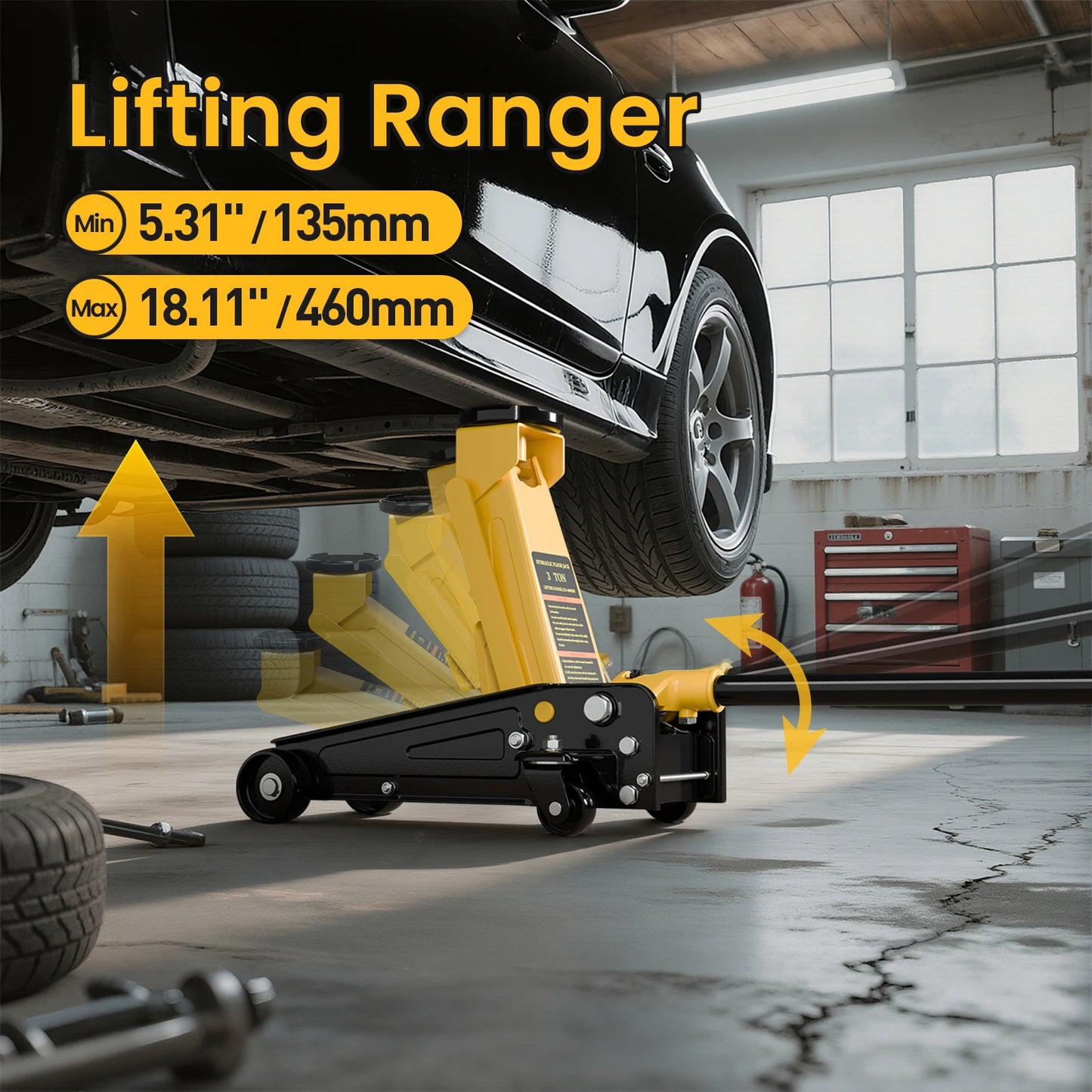 Kieperi 3 Ton Floor Jack