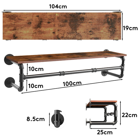 39” Clothes Rack with Top Shelf