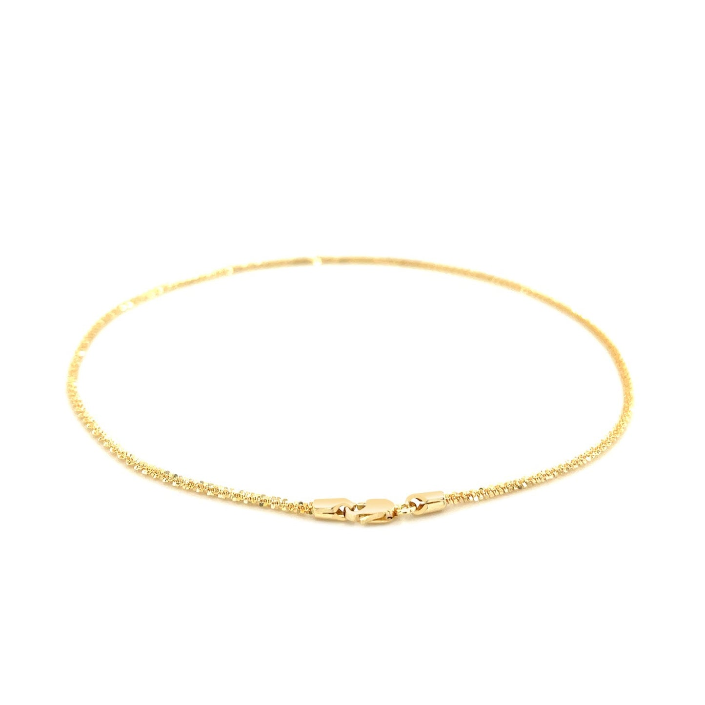 14k Gold Sparkle Anklet 1.5mm