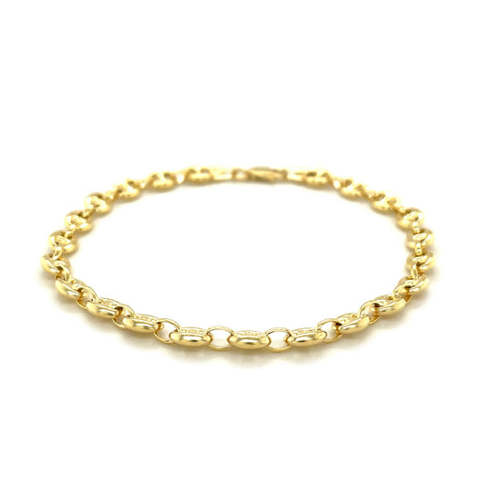 14K Puffed Mariner Anklet 4.7mm