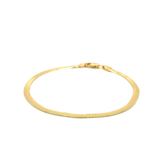 14k Gold Herringbone Anklet 2.8mm