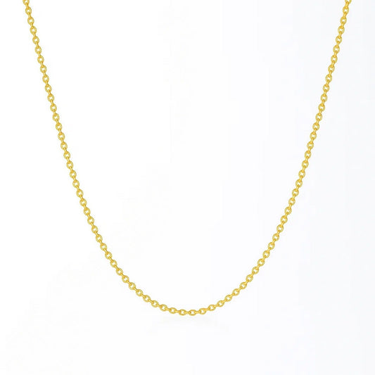 14k Yellow Gold Round Cable Link Chain (2.6 mm)
