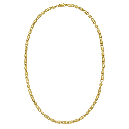 14K Yellow Gold Square Byzantine Chain Necklace (2.00 mm)