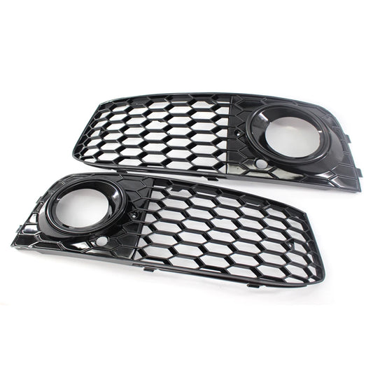 2pcLeft Right Front Bumpe Grill Mesh for Audi A4 B8 08-12