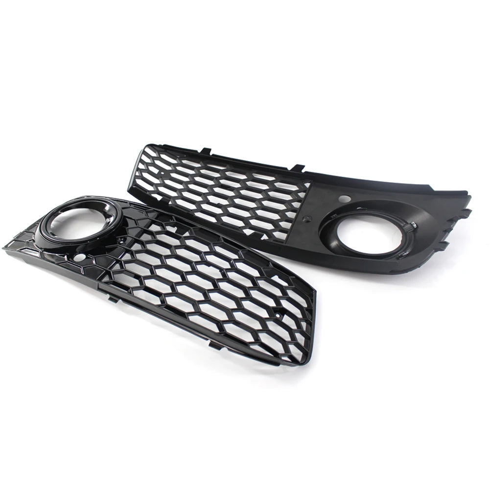 2pcLeft Right Front Bumpe Grill Mesh for Audi A4 B8 08-12