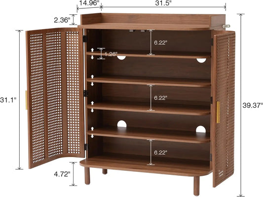5 Tier Wooden Shoe Cabinet
