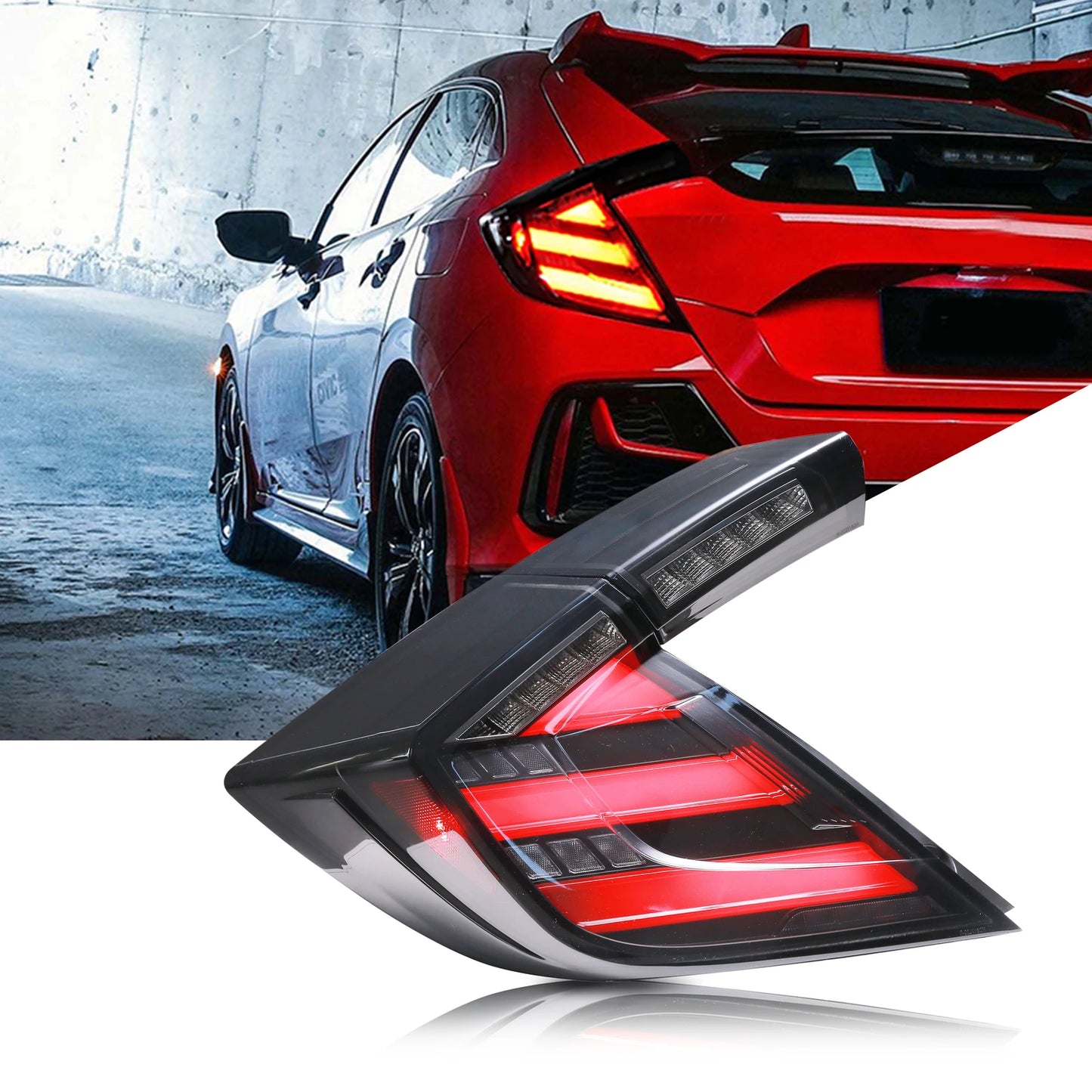 LED Tail Lights for Honda Civic Hatchback Type-R 2016-2021