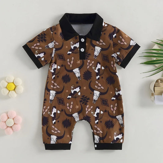 1Pc Wild Western Onesie 3-18M
