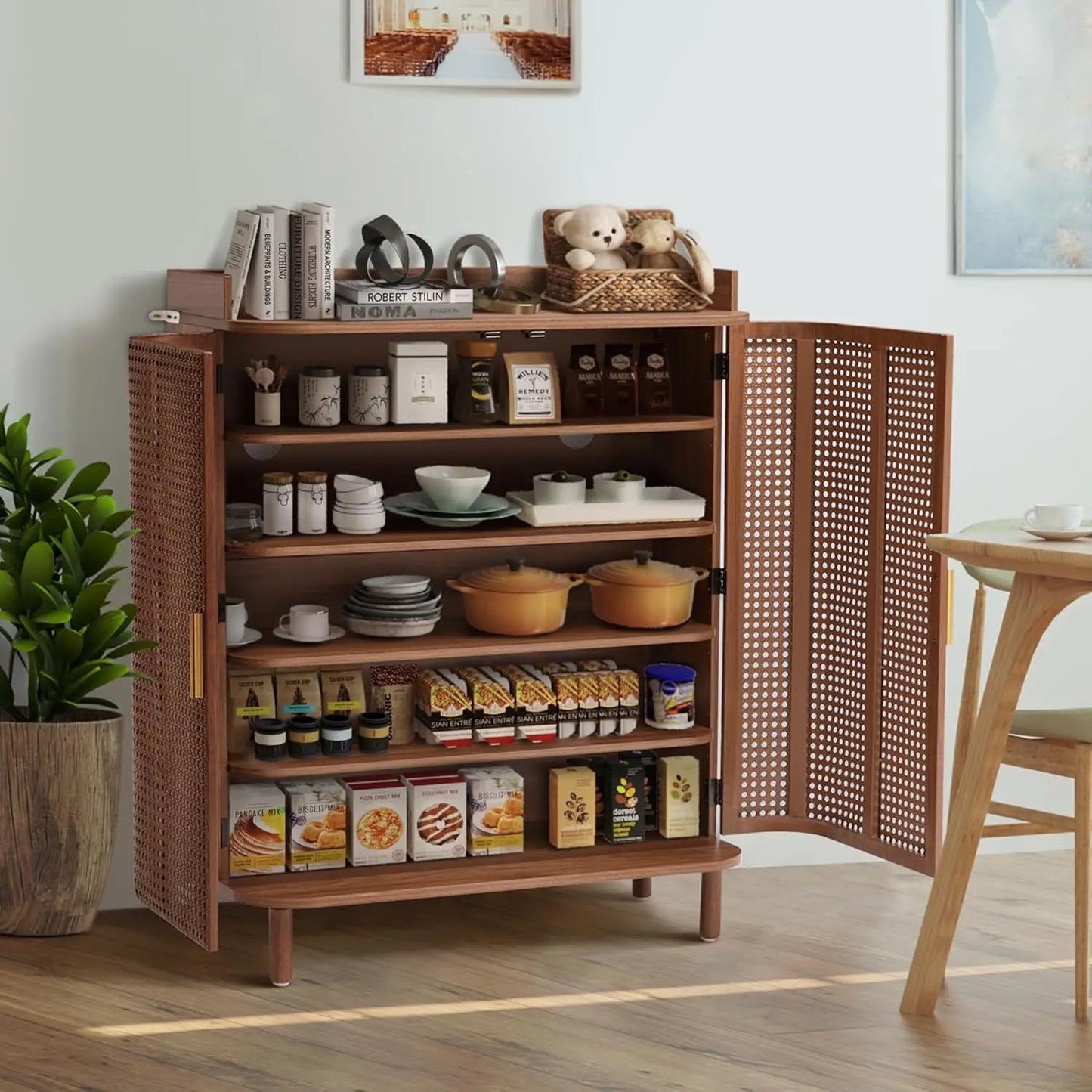 5 Tier Wooden Shoe Cabinet