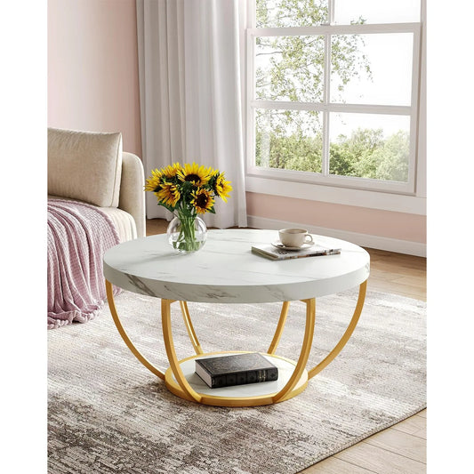 2-Tier Round Coffee Table