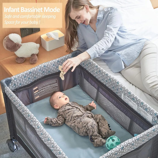 5 in 1 Multifunctional Baby Crib Pack and Play