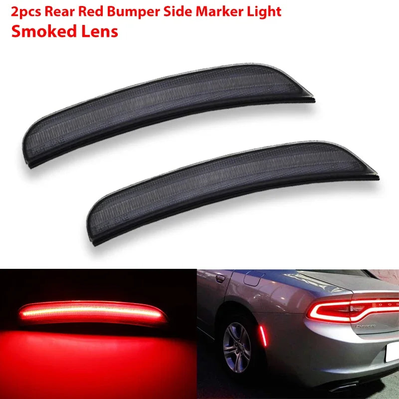 iJDM Front/Rear Bumper Side Marker Replace OEM Sidemarker Lamps For Dodge Charger 15-22