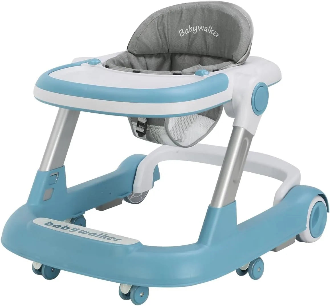 2-in-1 Baby Walker W/ Anti-Roll Design 6-18 Months