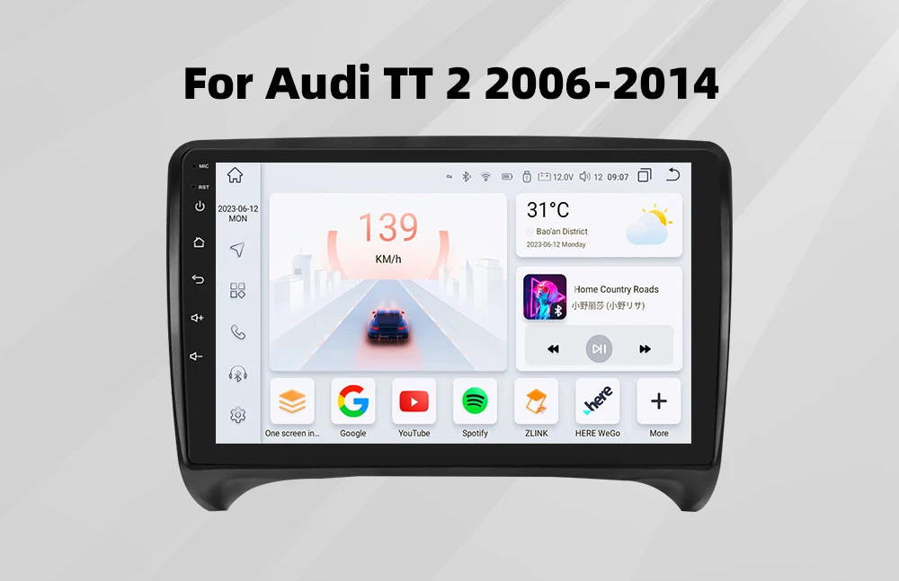 CarPlay Android Auto radio For Audi TT MK2 8J 2006-2014
