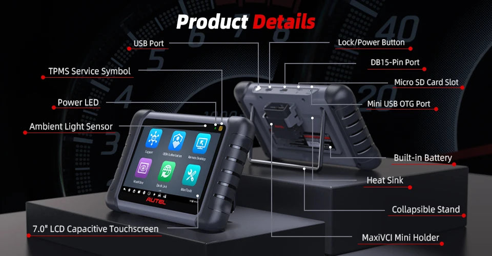 Autel MK808S Automotivo OBD2 Scanner