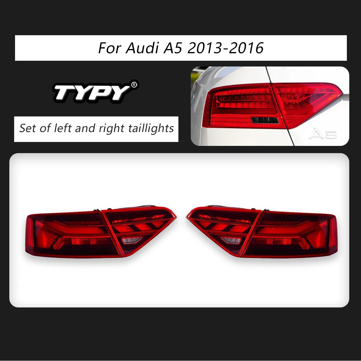 LED Tail Lights For Audi A5 2008-2016