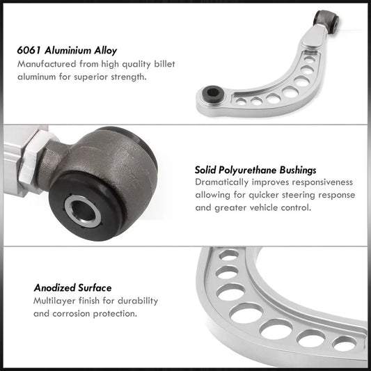 2PCS Adjustable Rear Upper Camber Control Arms Kit for Honda Civic 2006-2011