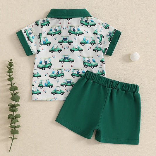 2Pc Green Golfing Set 6m-3T