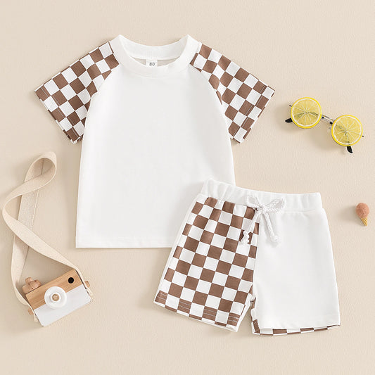 2Pc Half Checkered Outfit 12M-4T