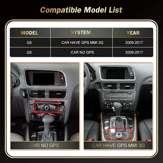 12.3' Wireless CarPlay For Audi A4 2009-20012