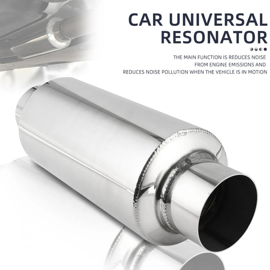 2.5"/3'' Stainless Steel Muffler Length 12" For Ford