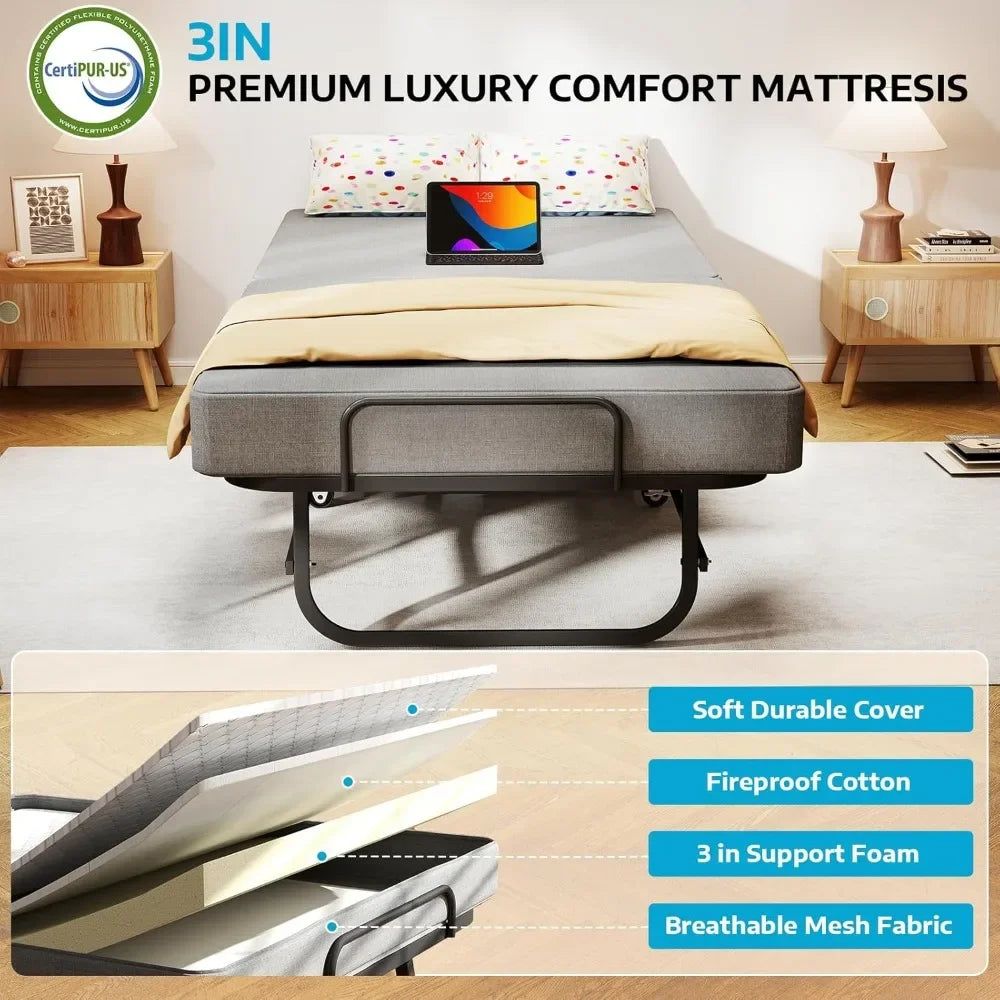 Folding Bed with Mattress