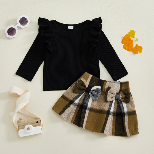 2Pc Plaid Skirt Set 6M-4T