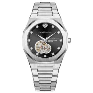 PIERRE RICHARDSON PR5922 Men’s Watch – Black Dial, 24K Pure Gold Plated, Automatic, Sapphire, 41mm, 10ATM