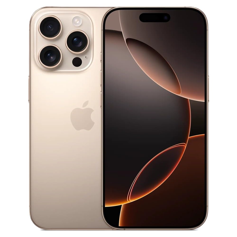 Apple iPhone 16 Pro Max, US Version, 256GB, Natural Titanium - Unlocked (Renewed)