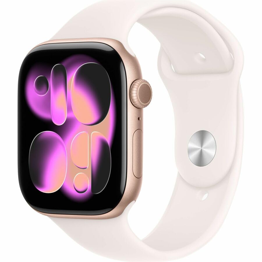 Apple Watch Series 11 [GPS + Cellular 46mm] Smartwatch with Jet Black Aluminum Case with Black Sport Band - M/L. Sleep Score, Fitness Tracker, Health Monitoring, Always-On Display, Water Resistant