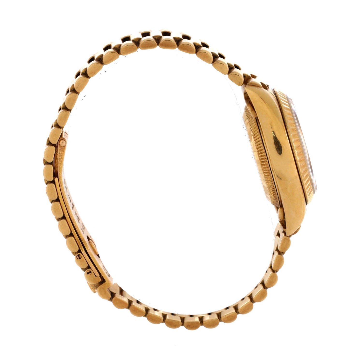 Rolex, Pre-Loved Oyster Perpetual President Datejust Automatic Watch Yellow Gold with Diamond Markers 26, Yellow Gold