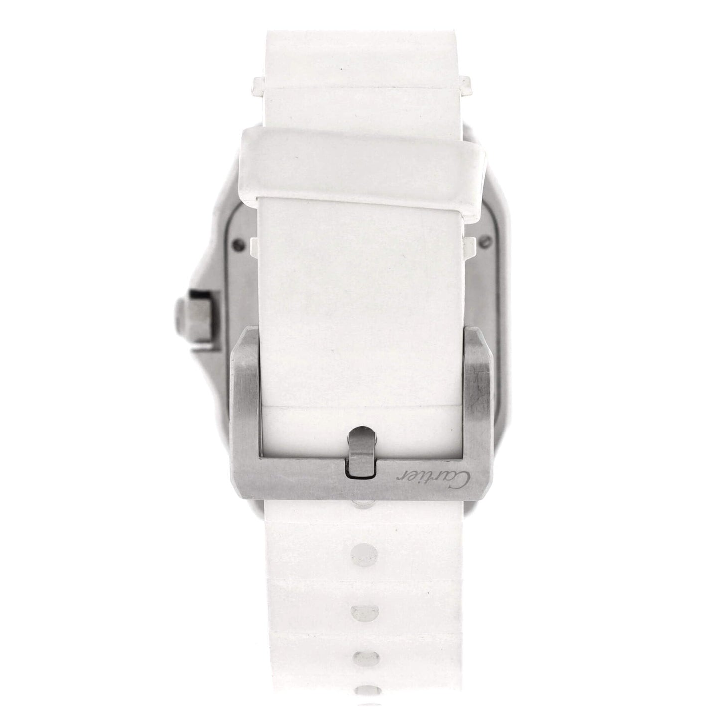 Cartier Santos 100 Automatic Watch Stainless Steel and Rubber 33, Silver