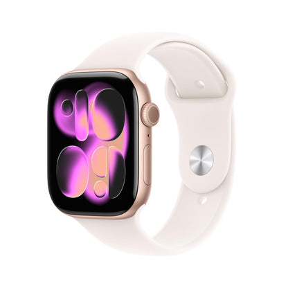 Apple Watch Series 11 [GPS + Cellular 46mm] Smartwatch with Jet Black Aluminum Case with Black Sport Band - M/L. Sleep Score, Fitness Tracker, Health Monitoring, Always-On Display, Water Resistant
