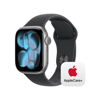 Apple Watch Series 11 [GPS + Cellular 46mm] Smartwatch with Jet Black Aluminum Case with Black Sport Band - M/L. Sleep Score, Fitness Tracker, Health Monitoring, Always-On Display, Water Resistant