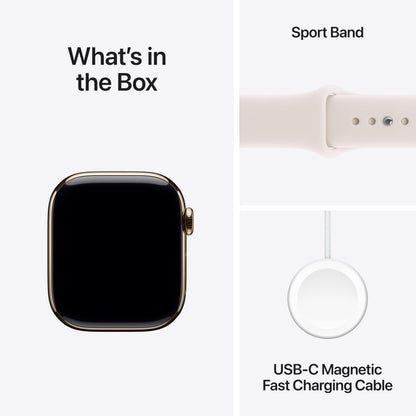 Apple Watch Series 11 [GPS + Cellular 46mm] Smartwatch with Jet Black Aluminum Case with Black Sport Band - M/L. Sleep Score, Fitness Tracker, Health Monitoring, Always-On Display, Water Resistant