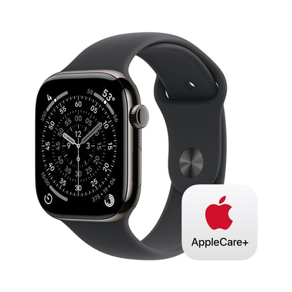 Apple Watch Series 11 [GPS + Cellular 46mm] Smartwatch with Jet Black Aluminum Case with Black Sport Band - M/L. Sleep Score, Fitness Tracker, Health Monitoring, Always-On Display, Water Resistant