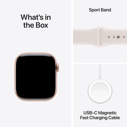 Apple Watch Series 11 [GPS + Cellular 46mm] Smartwatch with Jet Black Aluminum Case with Black Sport Band - M/L. Sleep Score, Fitness Tracker, Health Monitoring, Always-On Display, Water Resistant