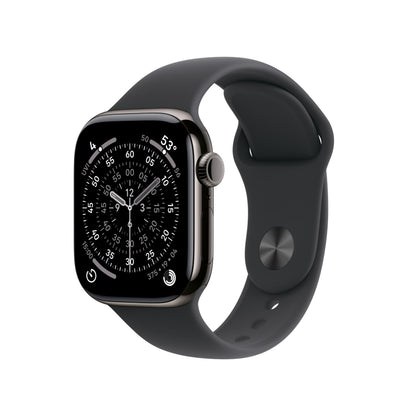 Apple Watch Series 11 [GPS + Cellular 46mm] Smartwatch with Jet Black Aluminum Case with Black Sport Band - M/L. Sleep Score, Fitness Tracker, Health Monitoring, Always-On Display, Water Resistant
