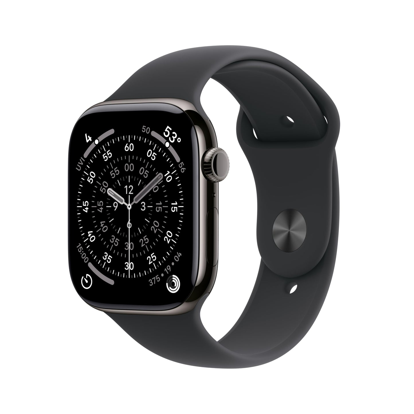 Apple Watch Series 11 [GPS + Cellular 46mm] Smartwatch with Jet Black Aluminum Case with Black Sport Band - M/L. Sleep Score, Fitness Tracker, Health Monitoring, Always-On Display, Water Resistant
