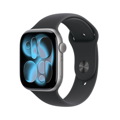 Apple Watch Series 11 [GPS + Cellular 46mm] Smartwatch with Jet Black Aluminum Case with Black Sport Band - M/L. Sleep Score, Fitness Tracker, Health Monitoring, Always-On Display, Water Resistant