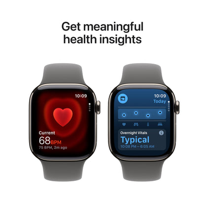 Apple Watch Series 11 [GPS + Cellular 46mm] Smartwatch with Jet Black Aluminum Case with Black Sport Band - M/L. Sleep Score, Fitness Tracker, Health Monitoring, Always-On Display, Water Resistant