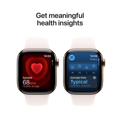 Apple Watch Series 11 [GPS + Cellular 46mm] Smartwatch with Jet Black Aluminum Case with Black Sport Band - M/L. Sleep Score, Fitness Tracker, Health Monitoring, Always-On Display, Water Resistant