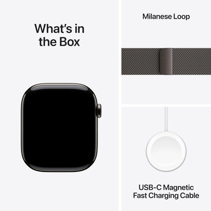 Apple Watch Series 11 [GPS + Cellular 46mm] Smartwatch with Jet Black Aluminum Case with Black Sport Band - M/L. Sleep Score, Fitness Tracker, Health Monitoring, Always-On Display, Water Resistant