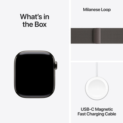 Apple Watch Series 11 [GPS + Cellular 46mm] Smartwatch with Jet Black Aluminum Case with Black Sport Band - M/L. Sleep Score, Fitness Tracker, Health Monitoring, Always-On Display, Water Resistant
