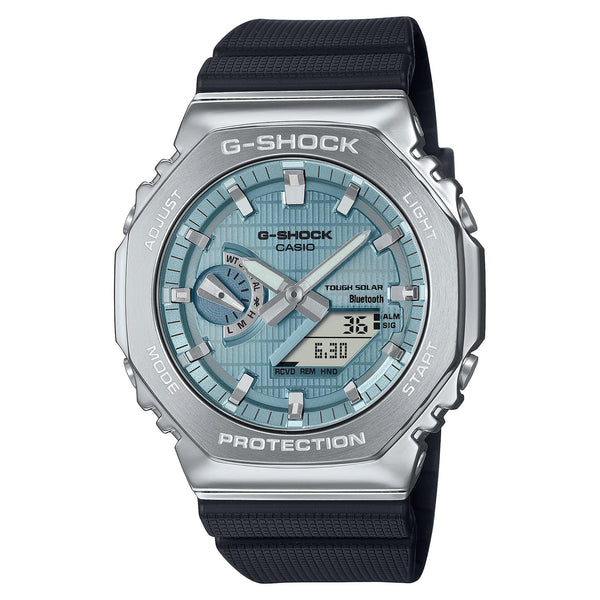 G-Shock Casio G-Steel Solar Connected Blue Dial Black Resin Strap Watch - GBM2100A-1A2