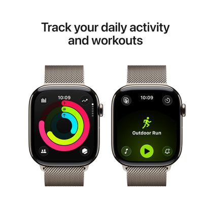 Apple Watch Series 11 [GPS + Cellular 46mm] Smartwatch with Jet Black Aluminum Case with Black Sport Band - M/L. Sleep Score, Fitness Tracker, Health Monitoring, Always-On Display, Water Resistant
