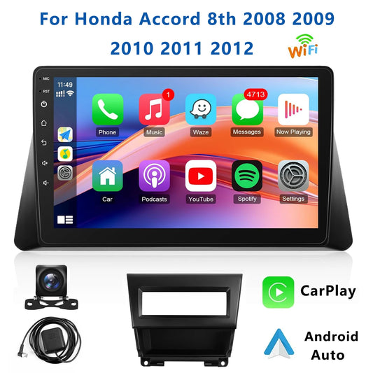 10.1 Inch Wireless CarPlay Android Auto Radio for Honda Accord 8th 2008-2013