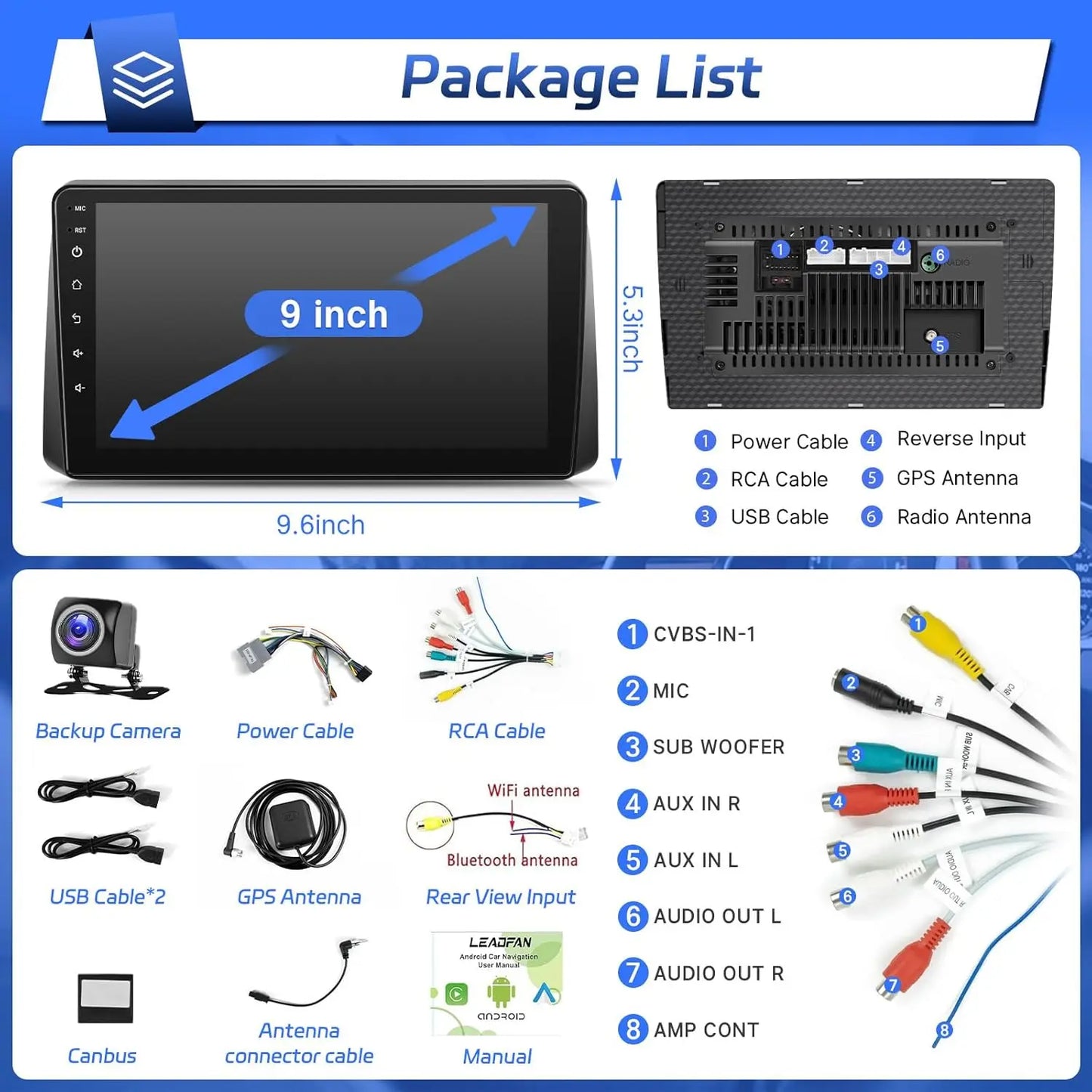 9" Touch Screen Wireless  Radio w/ Backup Camera for Dodge 2008-2020 Chrysler 2011-2016