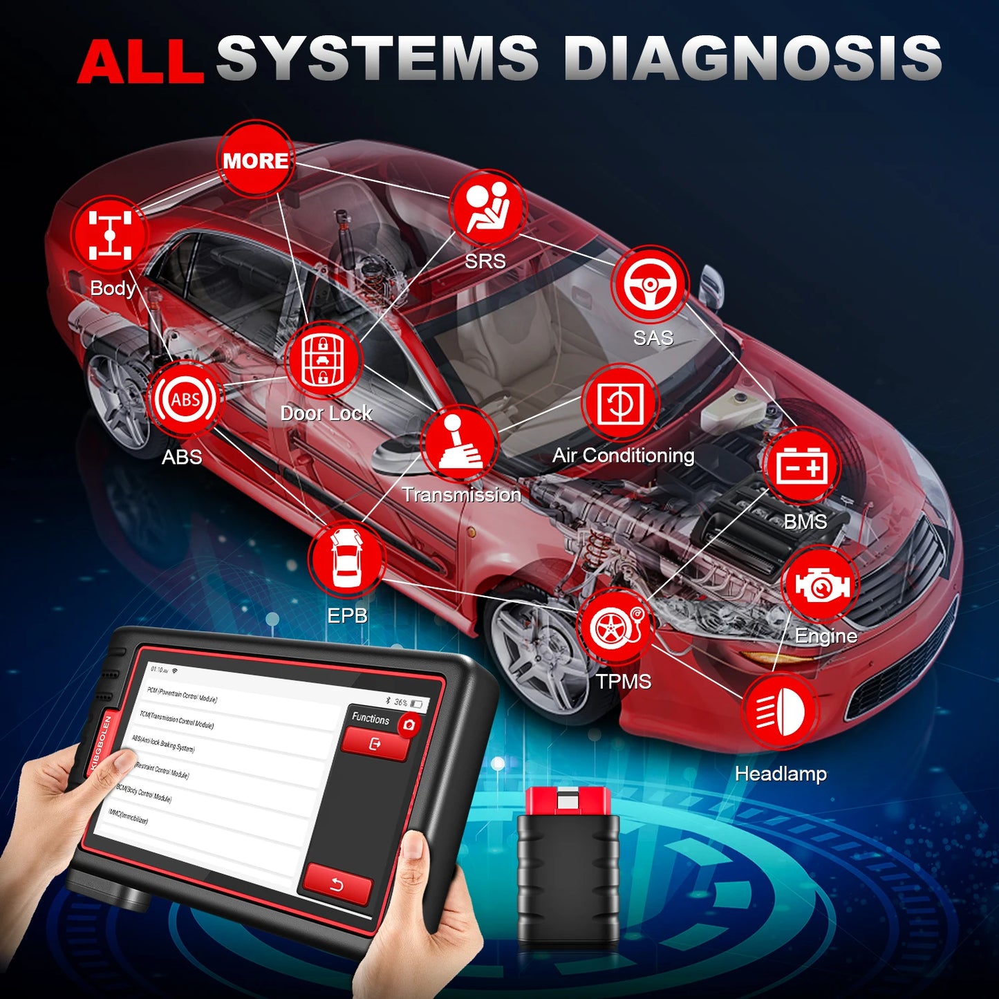 Kingbolen S6 OBD2 Diagnostic Tool